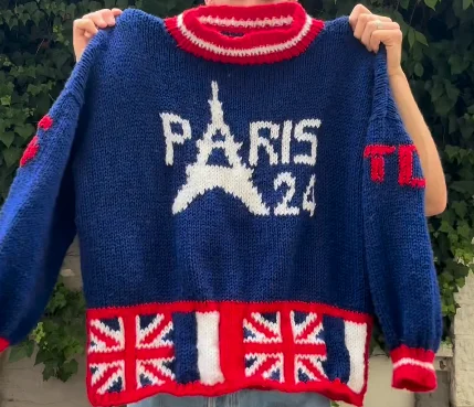 2024 Paris Olympci Sweater Custom LOGO Men Sweater Jacquard pullover knitwear winter knitted designer custom knit sweater