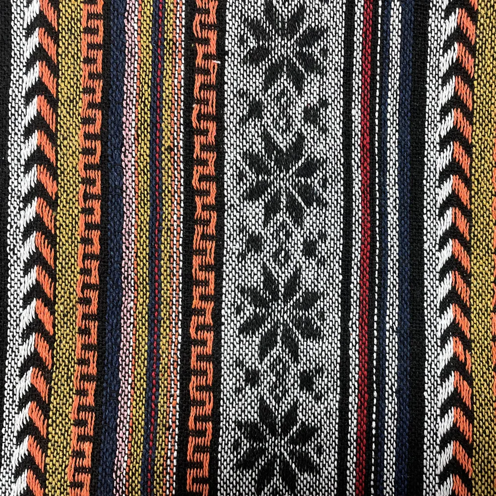 Top grade unique ethnic style woven jacquard fabric suitable for clothing sofa cushions tablecloth handbags