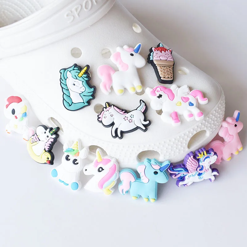 PVC Shoe Charms Customized Croc Shoe Designer Decoration Arrival Unicorn Custom Rubber New Croc Shoe Charms for Kids