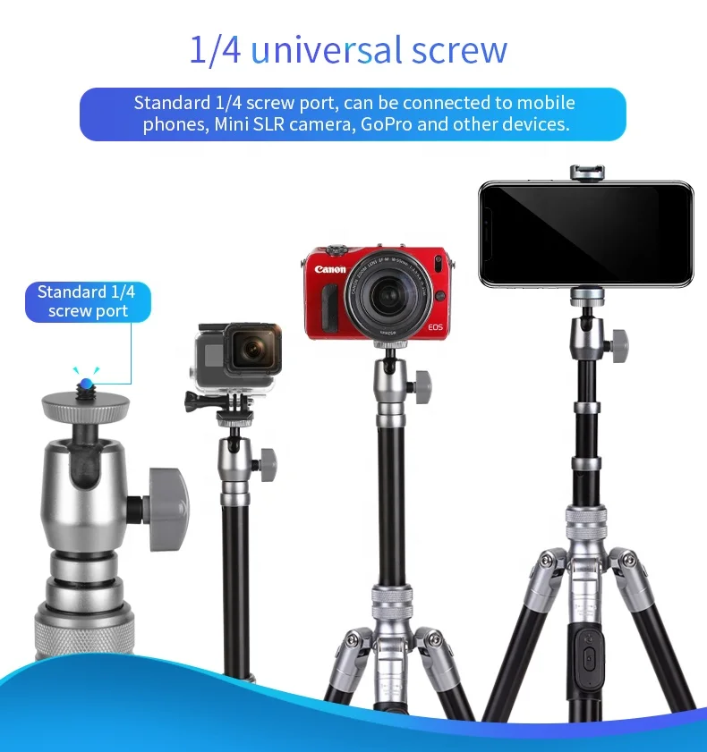 Coman MT55 Aluminum phone tripod stand flexible for camera video accessories