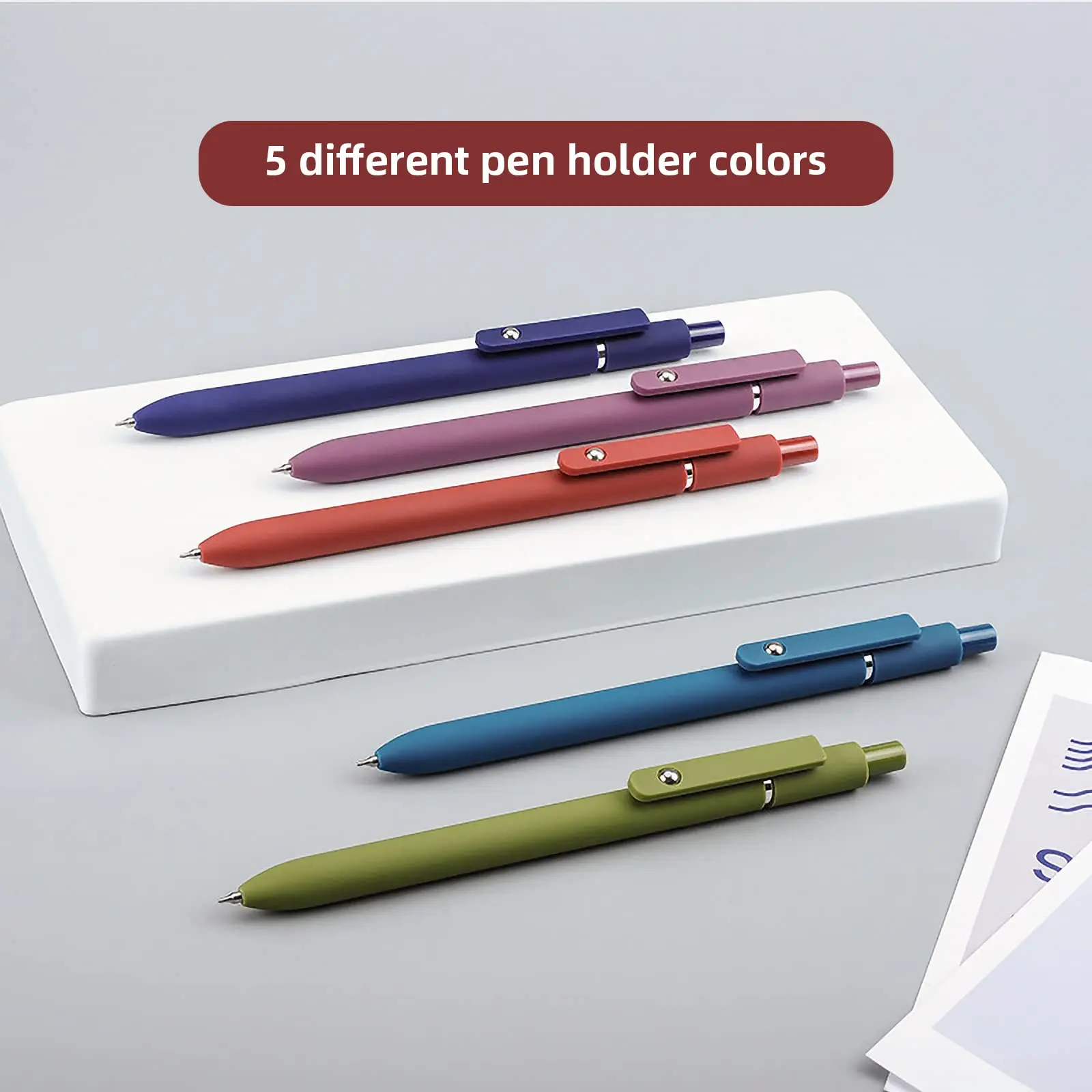 Hot Sale On Amazon 5 Pcs 0.5mm Black Ink Pens Fine Point Smooth Writing Pens Cute Gel Pens for Office School Supplies Gifts