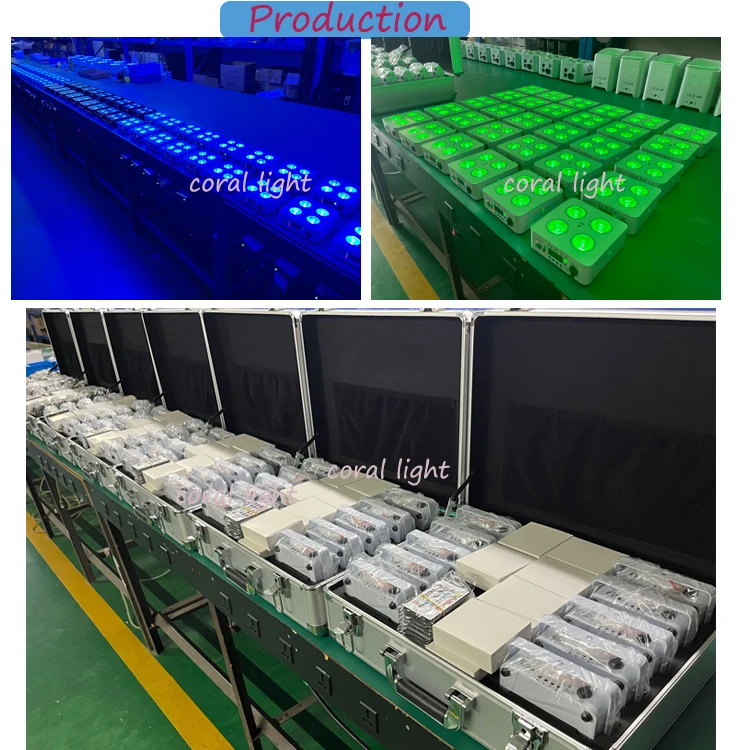 10pcs X 1 Case Rechargeable wireless led uplight 4x18 RGBAW UV 6in1 Battery Powered LED Par dj Uplights with Flight Case
