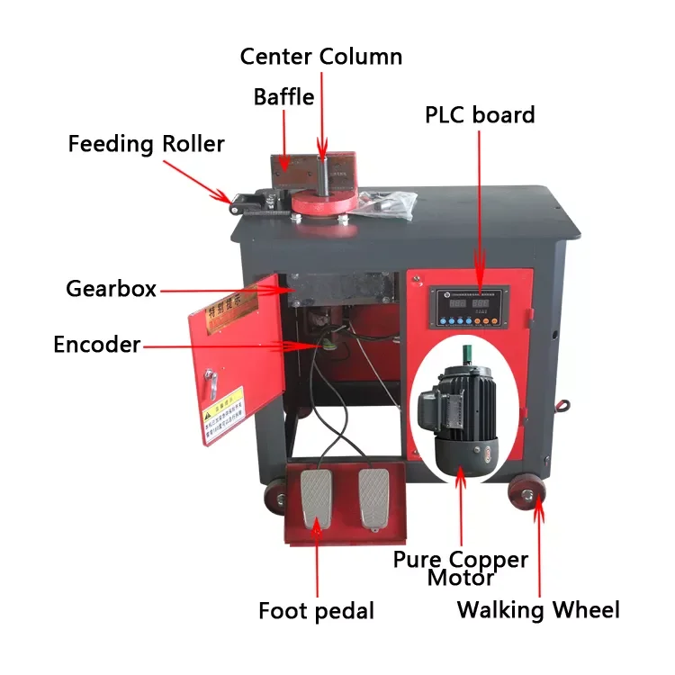 GF24 Factory Direct Sale Steel Rebar Bar Stirrup Spiral Bender Wrought Iron Rebar Bending Machine