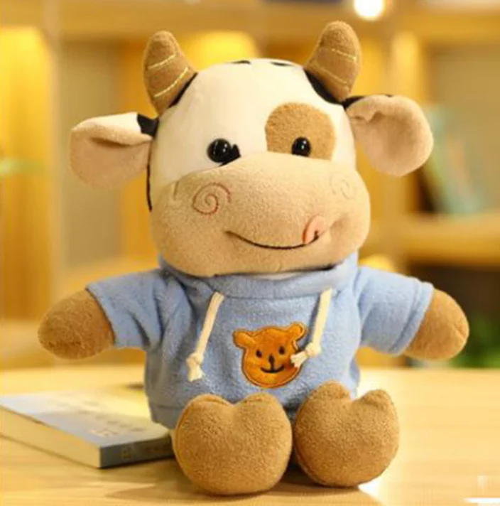 New Hot Selling Little Cow Hobby Cow Plush Toy Lovely Stuffed Animal Cartoon Cattle Toy for Children cow Cloth Doll