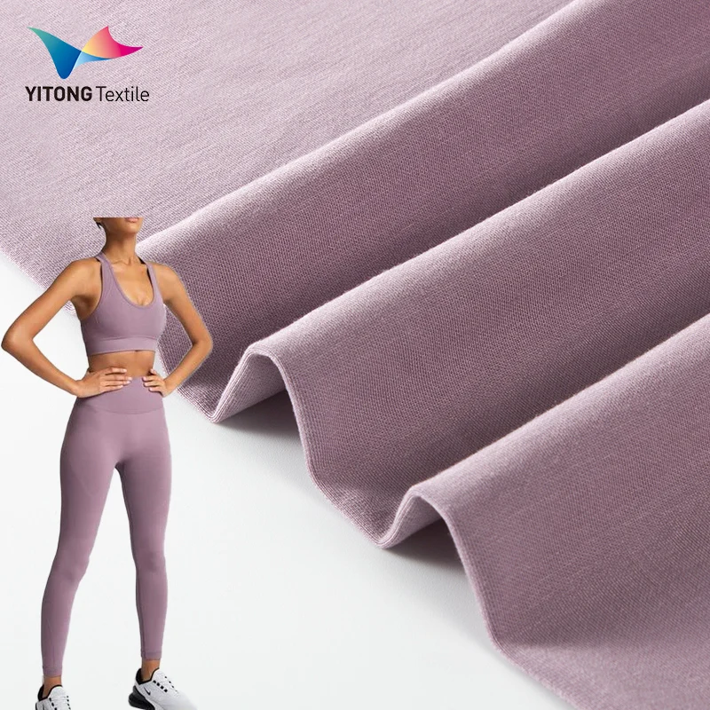 Wholesale Stretch Nylon Spandex Fabric Sportswear Fabric 55% Modal 20% Nylon 25% Spandex Fabric for Yoga
