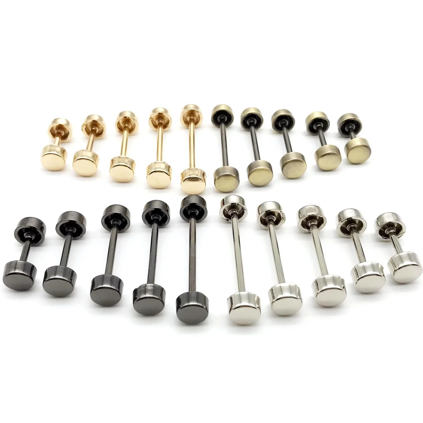 High Quality Metal Leather Bag Handbag Purse Strap Handle Belt Wheel Barbell Clasp Buckle Detachable Repair Inner wide 15-40mm