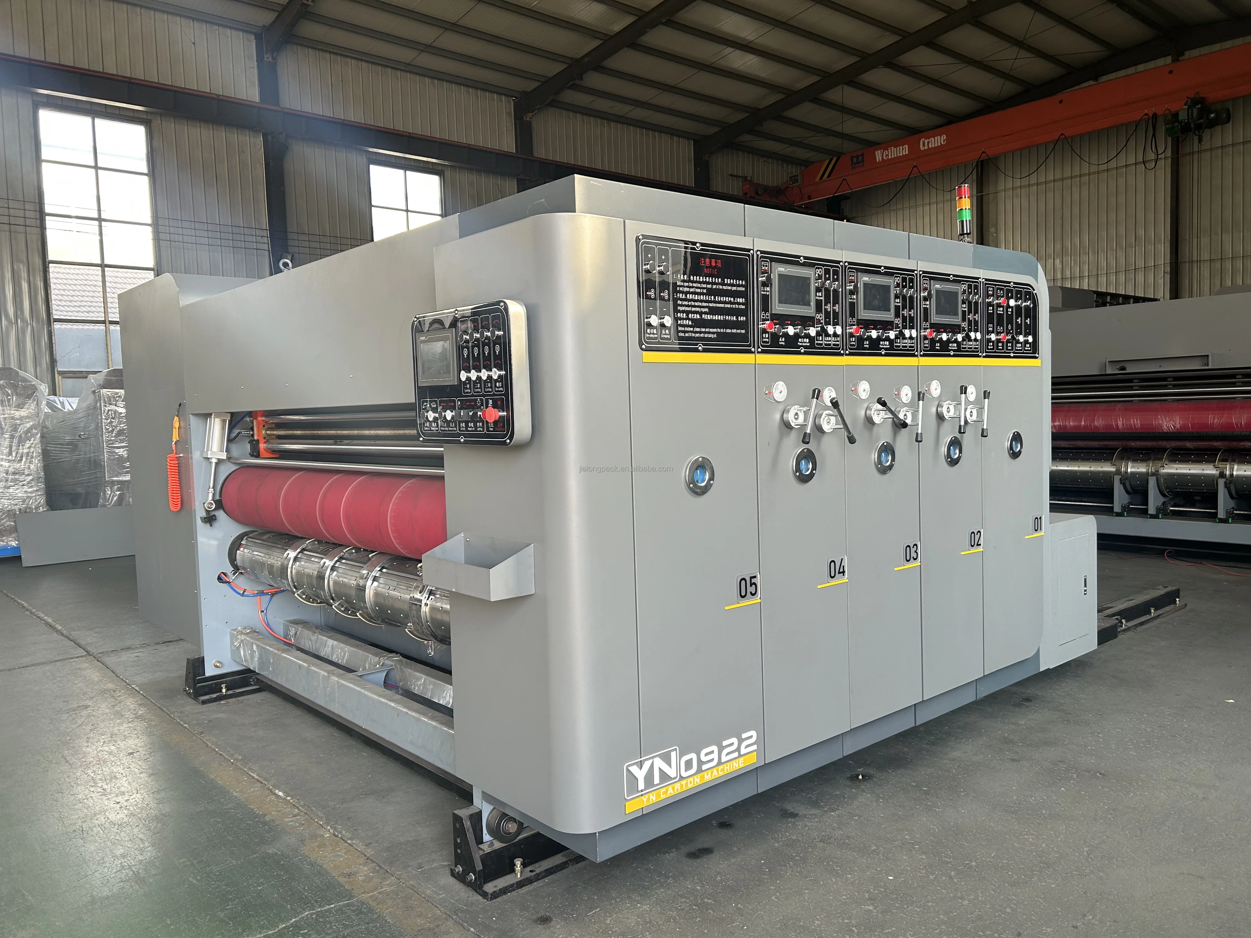 Pizza Boxs Corrugated Paper Cardboard Box Automatic Feeding Flexo Printer Printing Making Machine