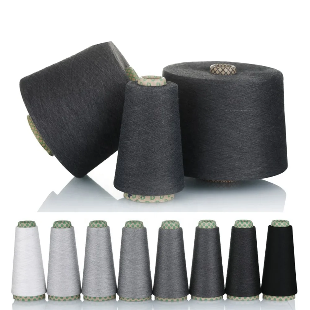 Wholesale TR Recycled Polyester Viscose Blended Yarn For Knitting And Weaving High Tenacity Textile Spun Yarn For Knitting Socks