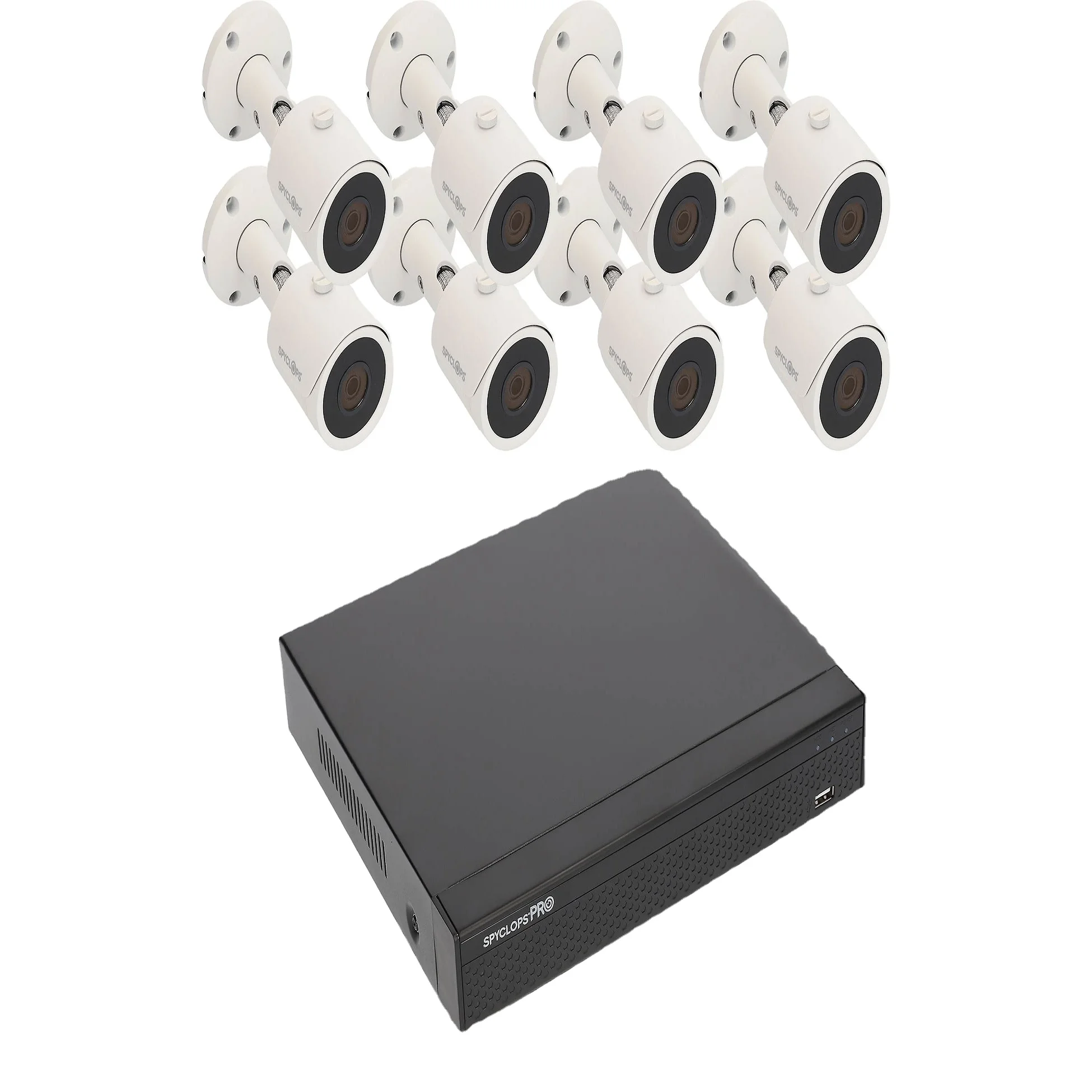 Новая модель; Метра spyclops 8x8 4K PoE системы (8-канальная система видеонаблюдения с 1 ТБ NVR и восемь UHD камеры)