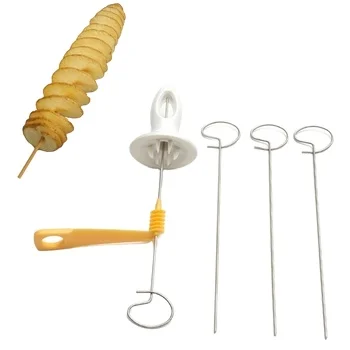 Factory Direct Stainless Steel Tornado Potato Spiral Cutter Slicer Spiral Potato Chips Making Twist Shredder