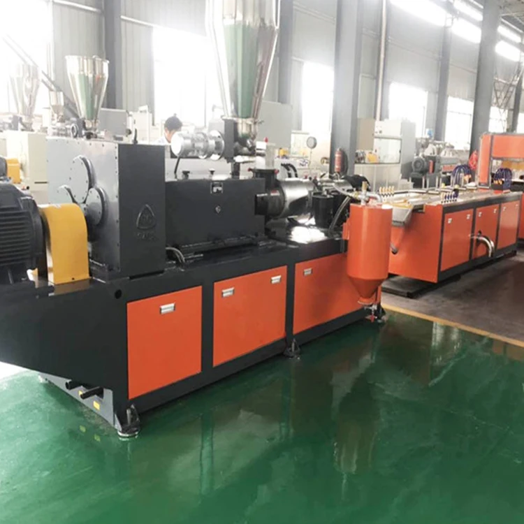 Customized Long Service Life Double-Screw Full Automatic PVC Extrusion Production Line Equipped With Vacuum Calibration Table