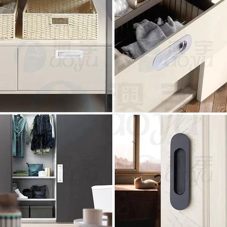 Aoyu Furniture Hardware Durable Stainless Steel Cabinet Door Pull Wardrobe Drawer Hidden Handle