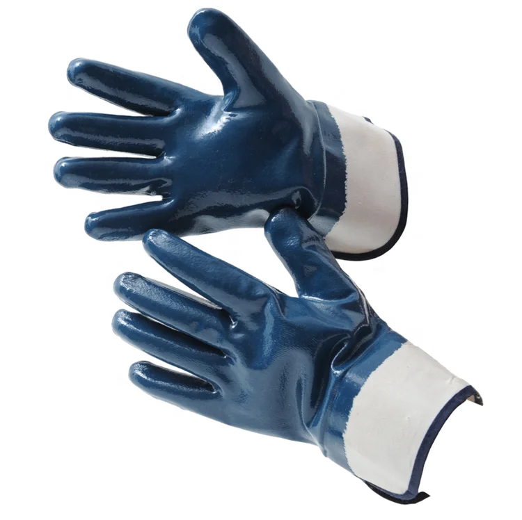 Нитриловые полностью окунутые индивидуальные перчатки с логотипом сверхпрочные рабочие