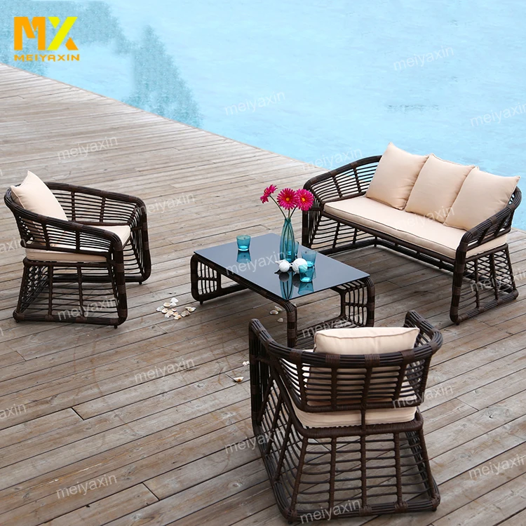 MX дешевая китайская фабрика импортная французская Водонепроницаемая садовая мебель из ротанга для патио