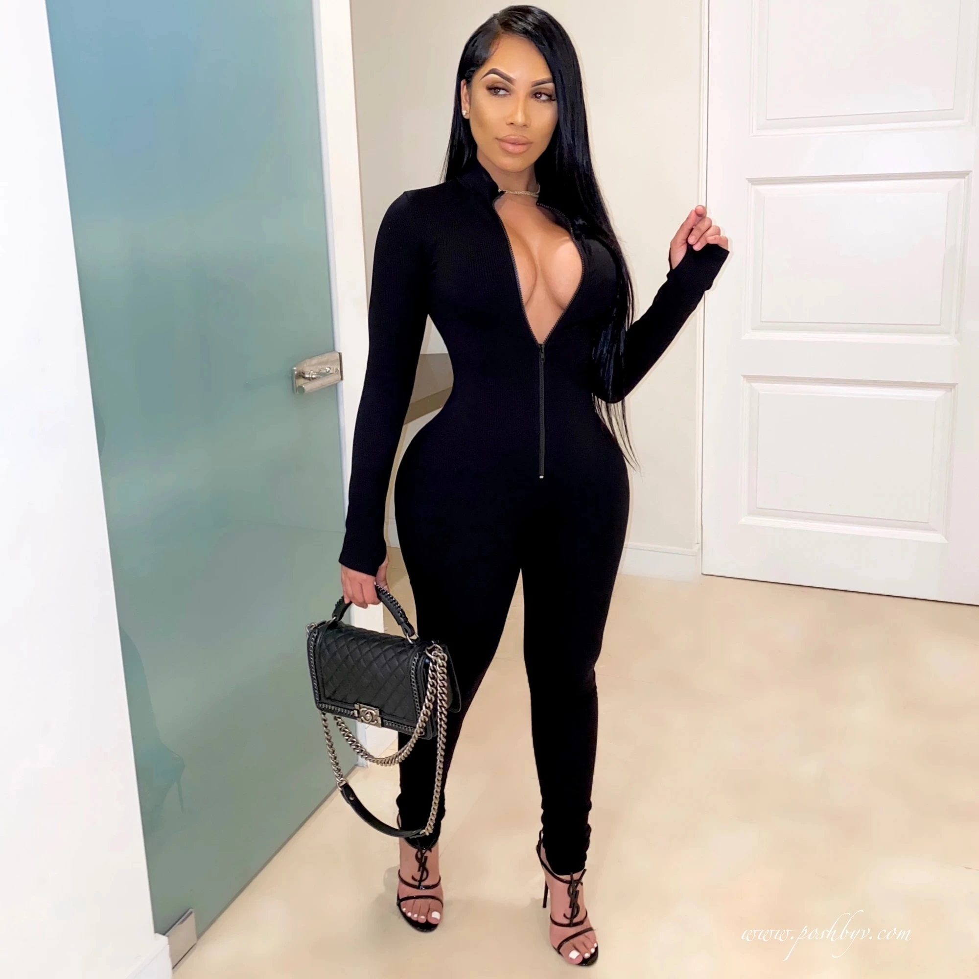 2020 fashion women outfit Custom Make New Arrival Sexy Tight Women Fashion Long Sleeves Pure Color One piece Jumpsuit