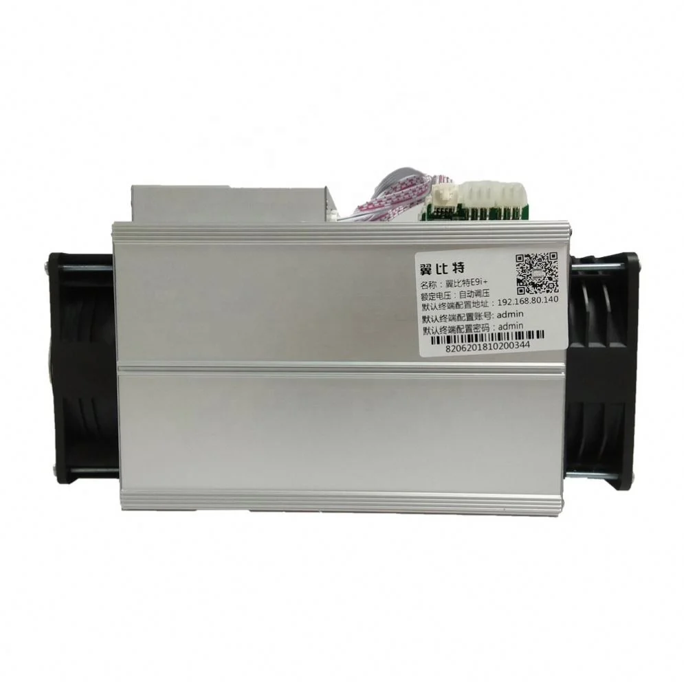 hot Second hand Bitcoin miner ebit e9+ Used mining machine  9Th/s lowest price 1620W power consumption EBIT with PSU