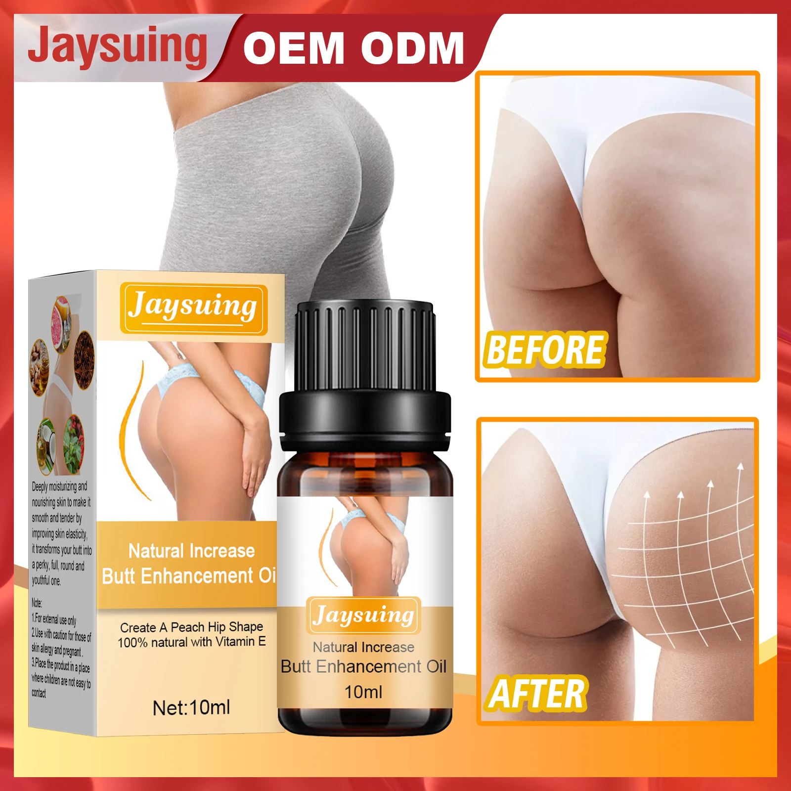 Factory Wholesale herbal Butt Enlargement Oil No Side Effects Enlargement Hip Up firming buttock enlarging oil