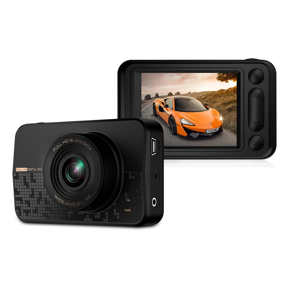 Gofuture двойной объектив dashcam Двойная камера Автомобильный видеорегистратор Автомобильная черная