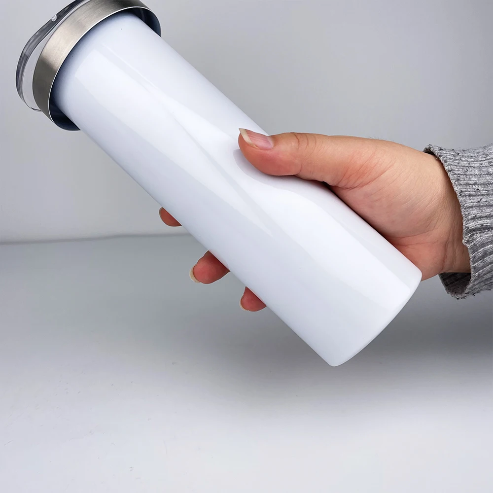 DIY glitter travel coffee USA warehouse skinny straight Stainless steel storyboard tumbler sublimation blanks snow globe tumbler