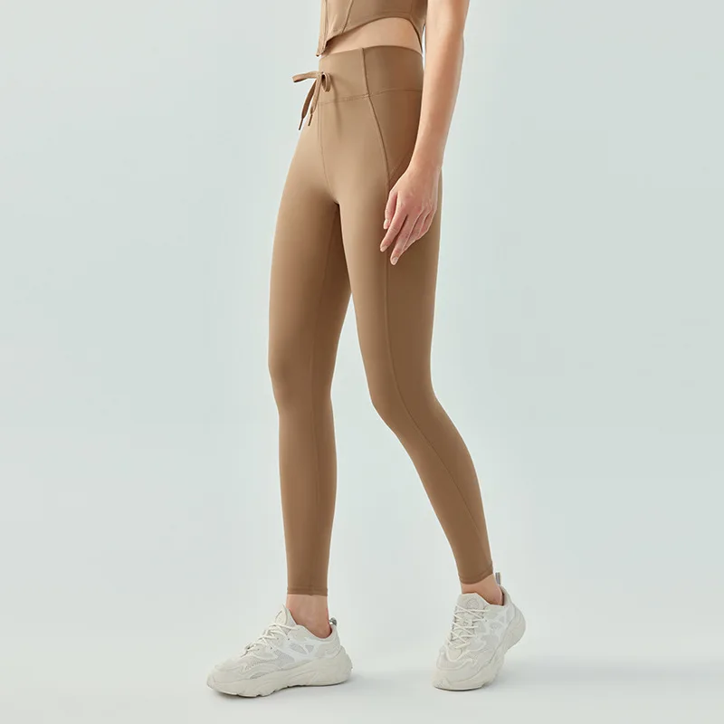 High Quality New Arrival Waist With Strap Design Fitness Gym 4-Way Stretch Elegant Women High Waist Legging