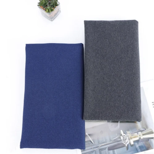 Fashion Style 4 Way Stretch Cotton Polyester Spandex Black Blue Denim Fabric for Jeans Anti-static Spandex  Denim Knitted Fabric