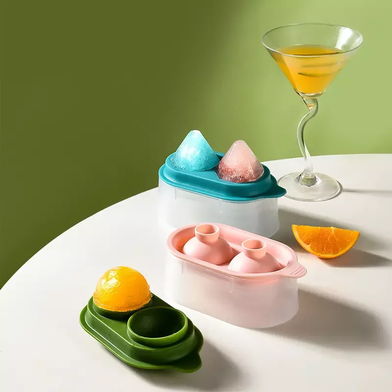 2 cavities whiskey round ice cube ball tray ,ball ice cube maker, icecream maker
