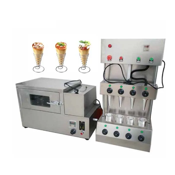 Automatic stainless steel umbrella shape cone pizza edible waffle ice cream cup moulding forming making processing machine
