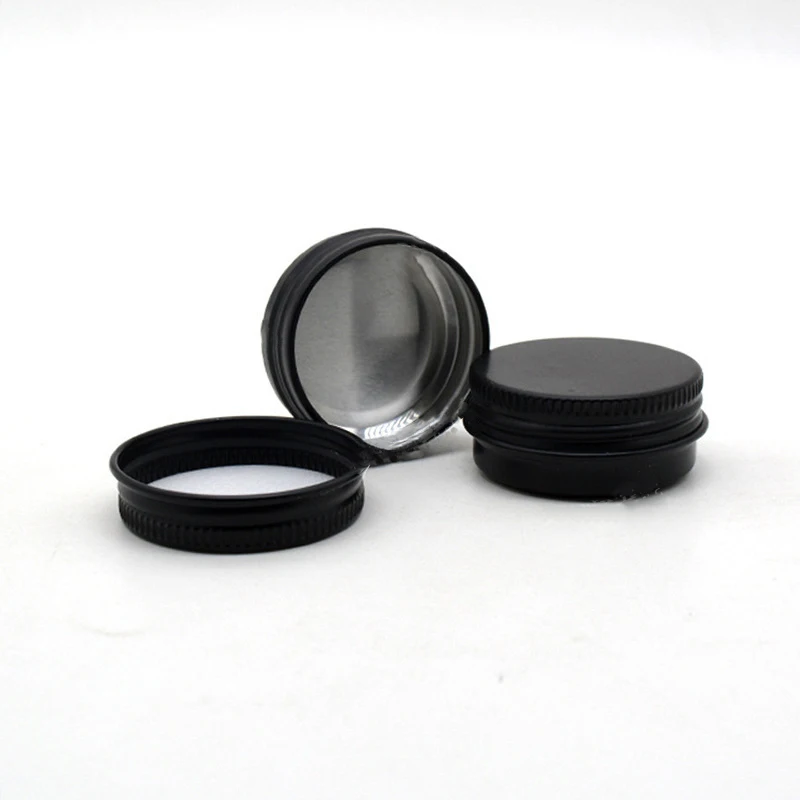 10ml-220g aluminum box car wax round threaded cans cosmetics DIY dispensing black Tin
