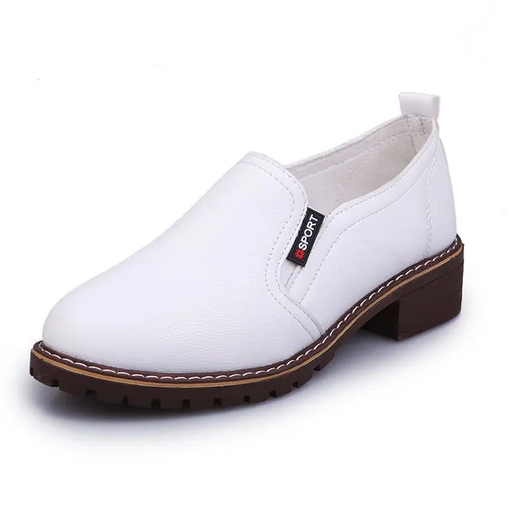 
GUGUTREE 35-42# lady large size low square flat dress shoes,women flat casual shoes 