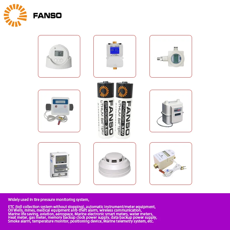 FANSO ER14505H/LS14500 3.6V Primary Lithium Battery Suitable for Smart water meter CNC encoder