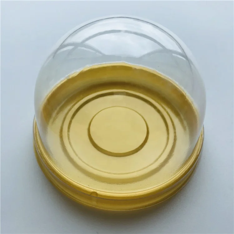 High Quality PET Round Cake Blister Packaging box Mooncake Plastic Tray with Clear Lid /Cookies Plastic Container