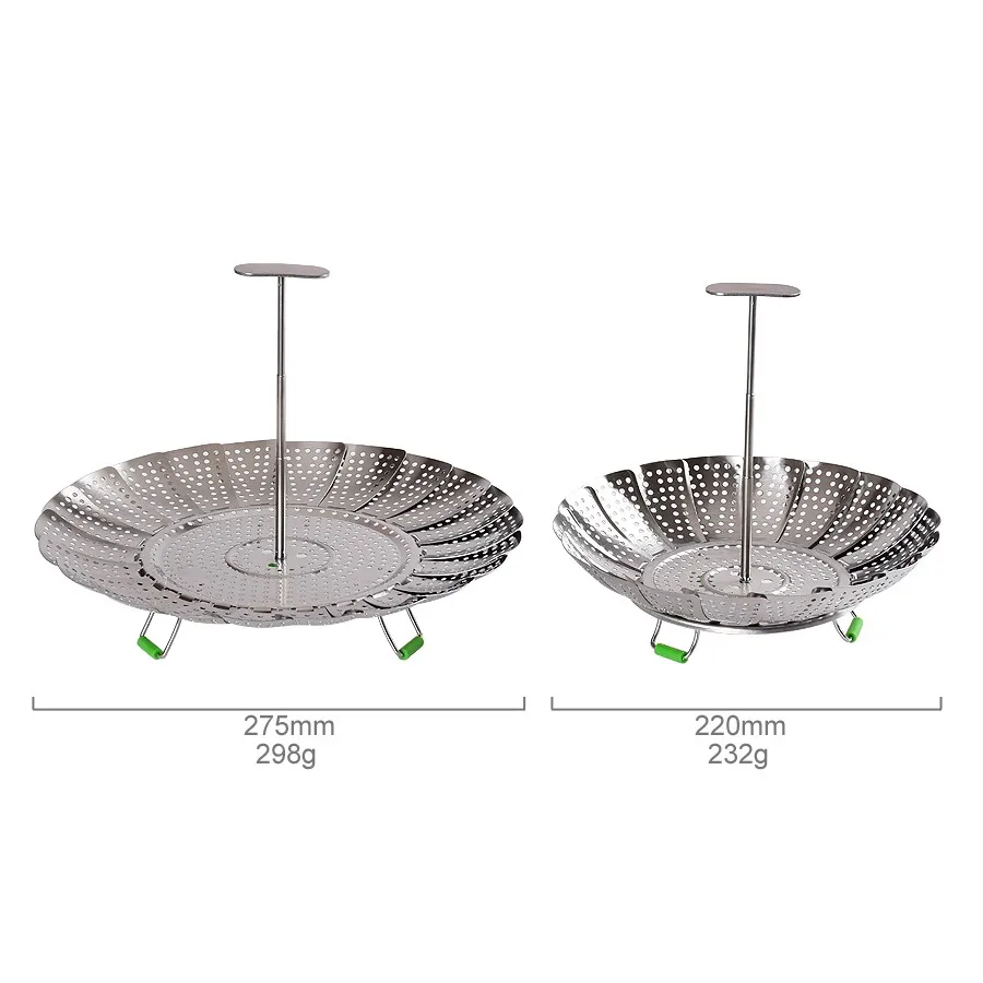
Adjustable vegetable kitchen stainless steel steamer 