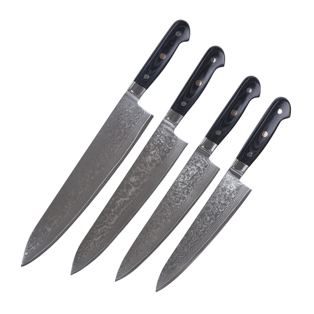 OEM/Wholesale 8, 9,10.5,11.5 Inch Japan VG10 Handmade Professional Damascus Kitchen Chef Knives Set Slicing Cleaver Gyuto Knife