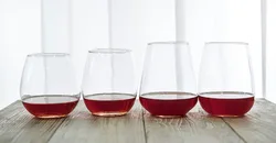 AXF Custom crystal colored 350ml 590ml unbreakable wholesale stemless wine glass