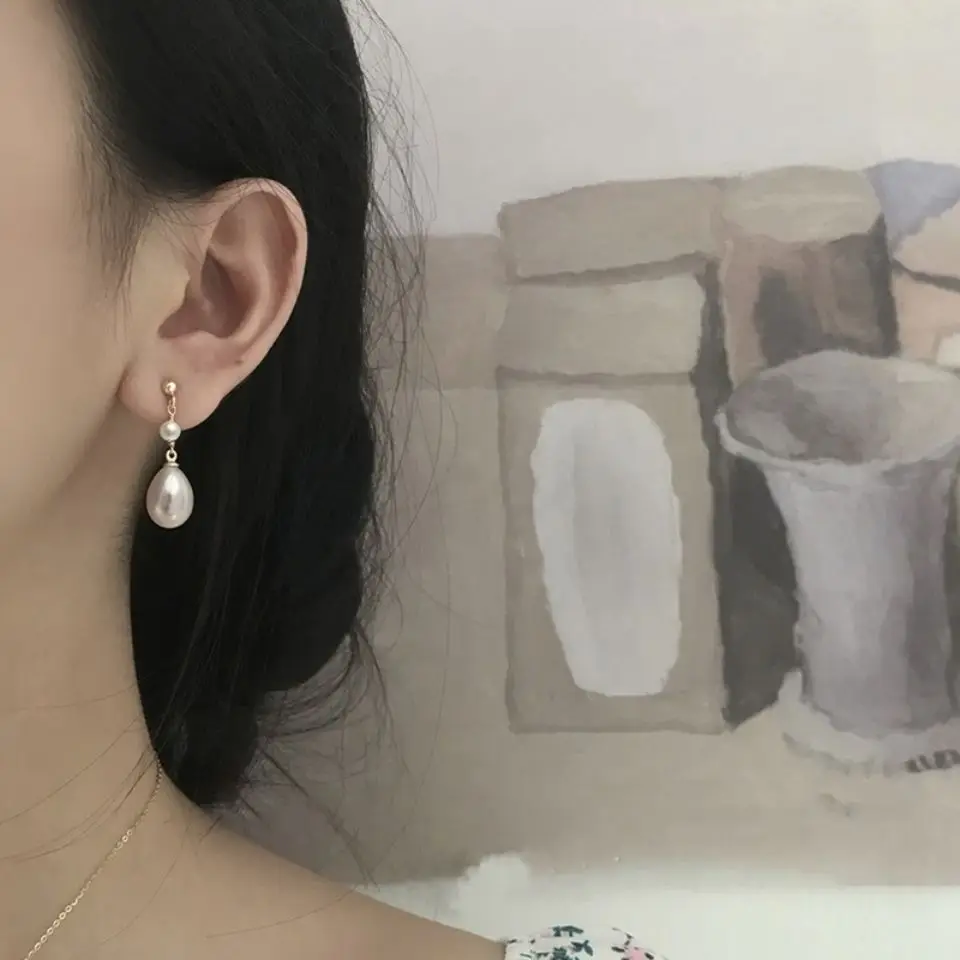 Серьги с натуральным жемчугом
