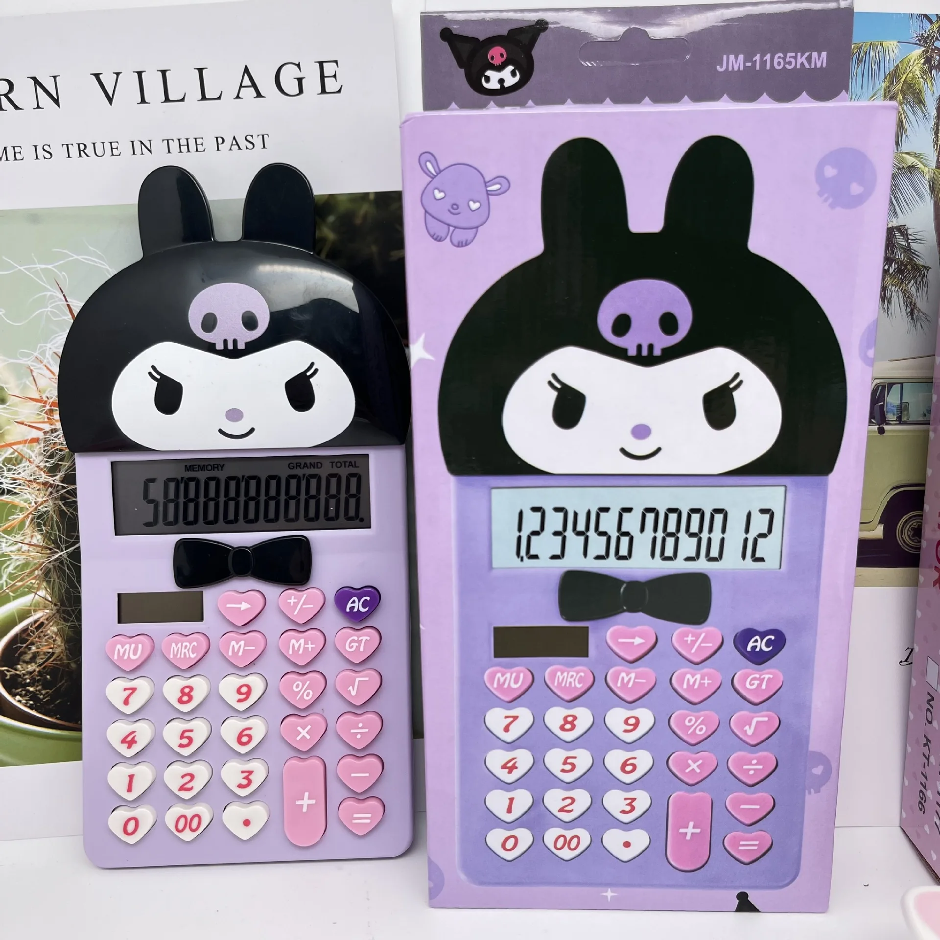 Cute 12-Digit Desktop Calculator Precision Financial Counteller Digital Scientific Style Plastic Solar Anime