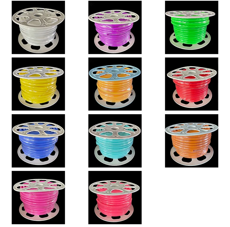 Delivery fast 50m/100m package pure silicone 6mm 8mm  12mm led neon flex silicone cover led strip light for store logo