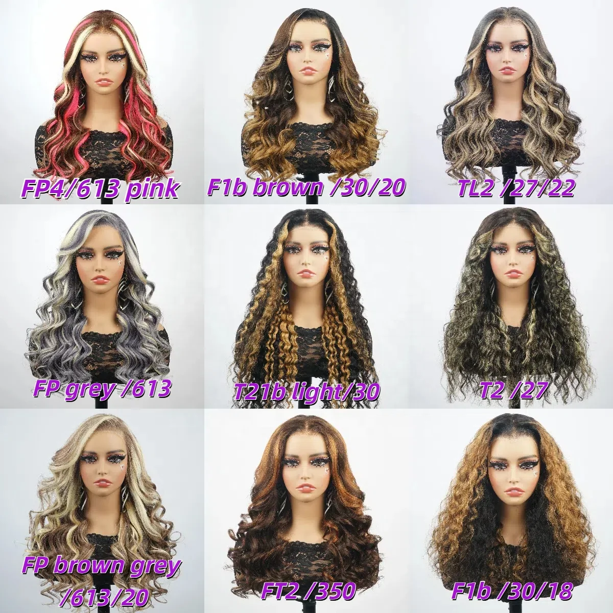 Raw Indian Hair Highlights Wig Mix Color Curly Pre Plucked Hd Transparent Lace Front Virgin Human Hair Wigs For Black Women