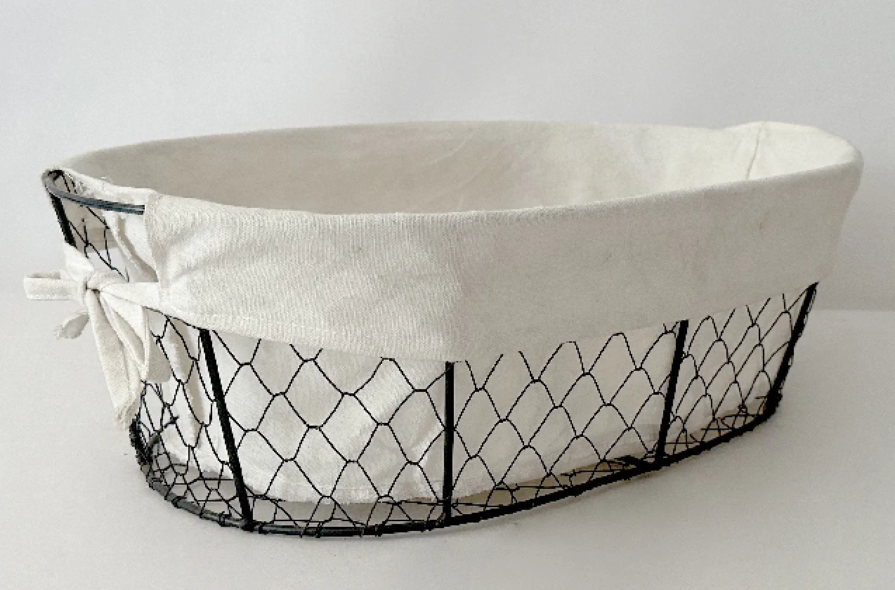 Rectangular Storage Chicken Wire Basket with Handles for Homestorage