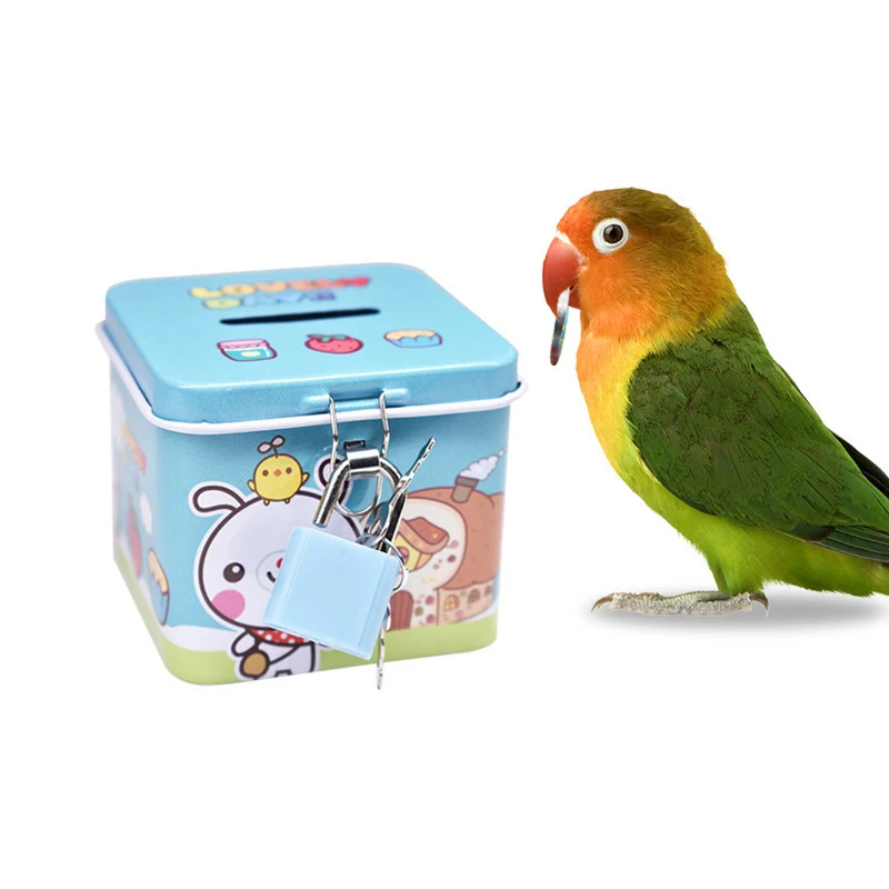2021 Tiktok Funny Pet Toy Metal Bird Money Saving Pot