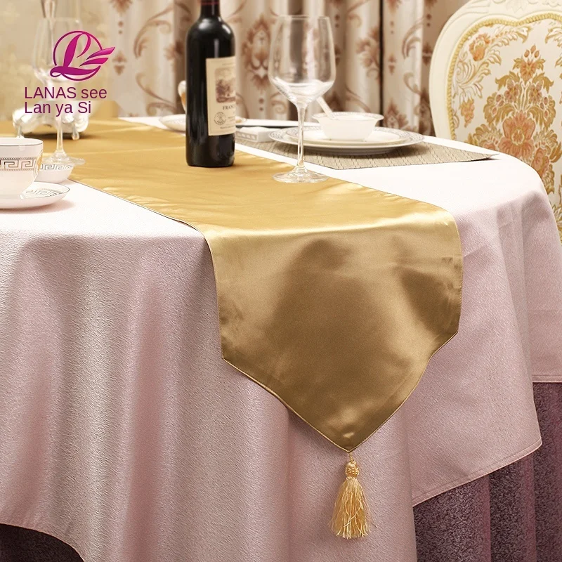 Selling New Creative Wedding Double Layer Rosette Decoration Tablecloth