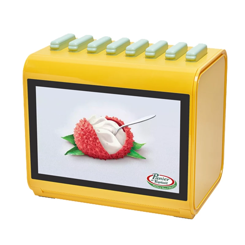  2021 new OEM 5V 2A 5000mAh 10.1inch lcd screen 8slots power bank charger station with 8pcs