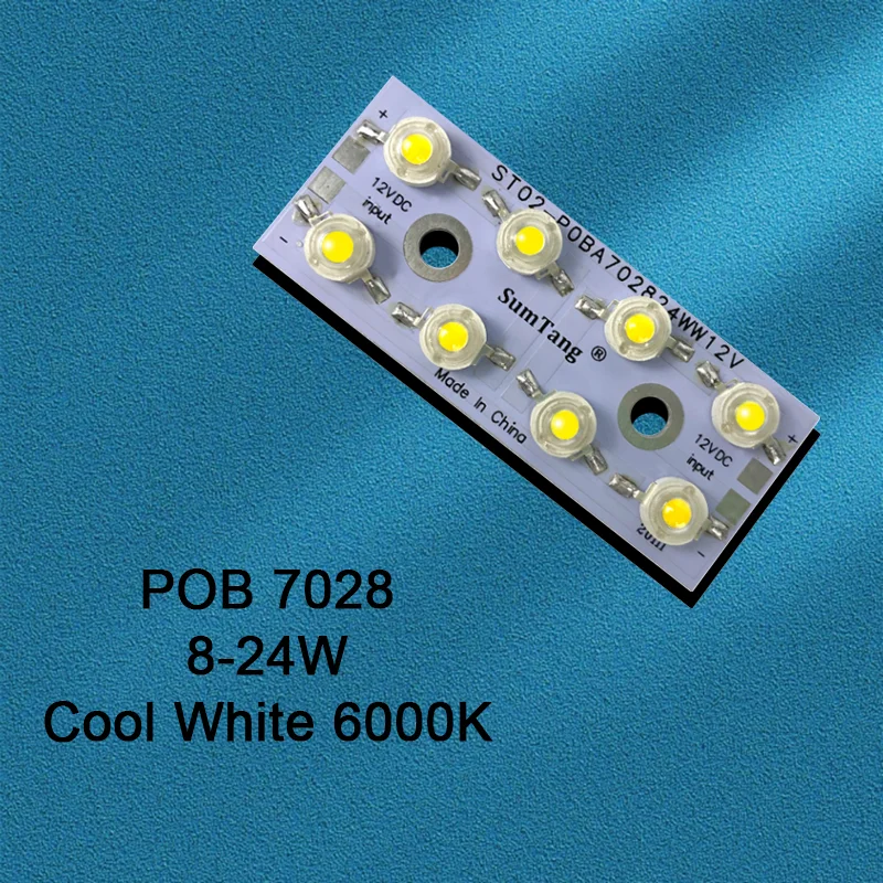 Best price POB LED light 130-160LM/W 70Ra 12V 14V 8W 24W high power led module with Bridgelux brand  70*28*2mm car light