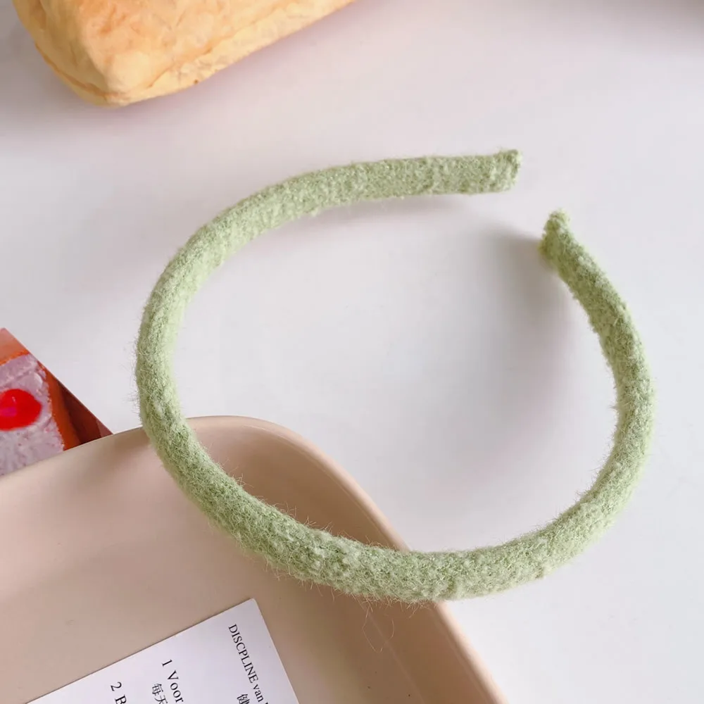 Tschick New Women Girls Sweet Colors Broadside Plush Hairbands Ladies Lovely Soft Hair Hoop Headbands Female Hair Accessories