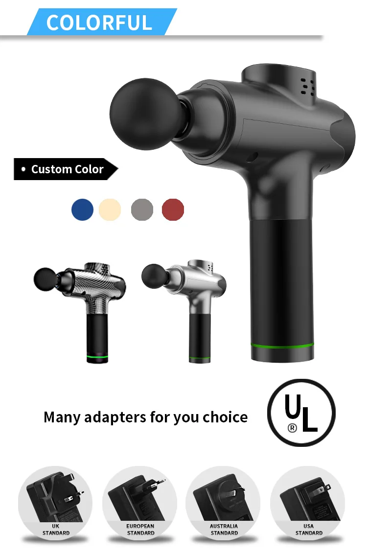 Amazon Sports Vibrating Massage Body Gun Deep Muscle Massage Gun Equipment Dropshipping