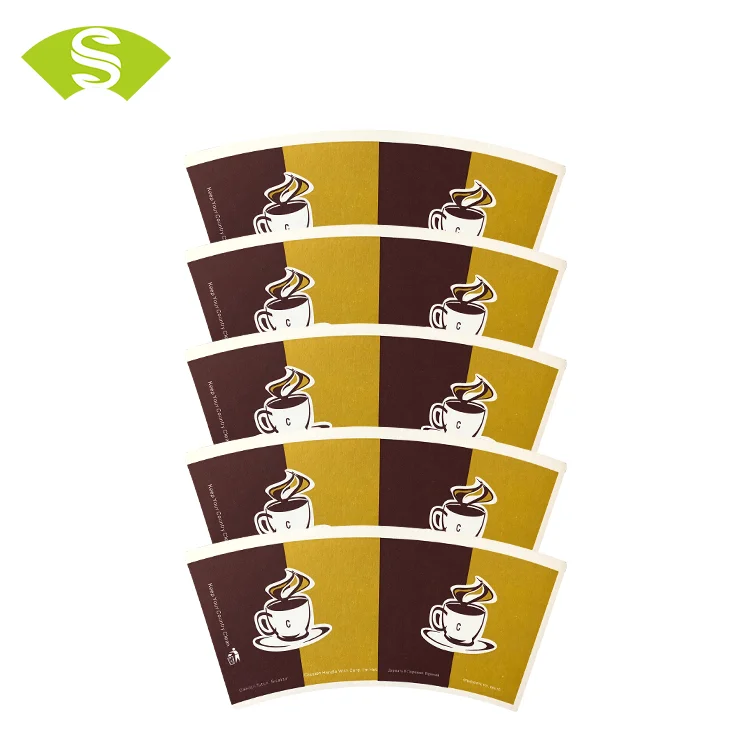 
high quality custom logo printed virgin pulp paper cup fan 