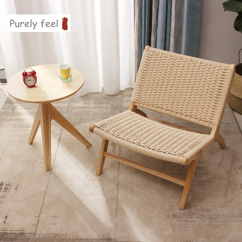 Кресло PurelyFeel для отдыха на балконе из массива дерева ротанговый стул небольшого размера кресло гостиной