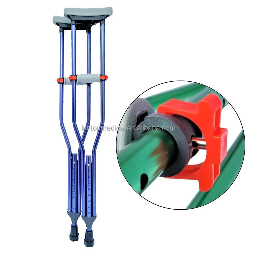 Customize Color Aluminum Universal Underarm Crutch Medical Adults Children Kids Disabled Axillary Crutches