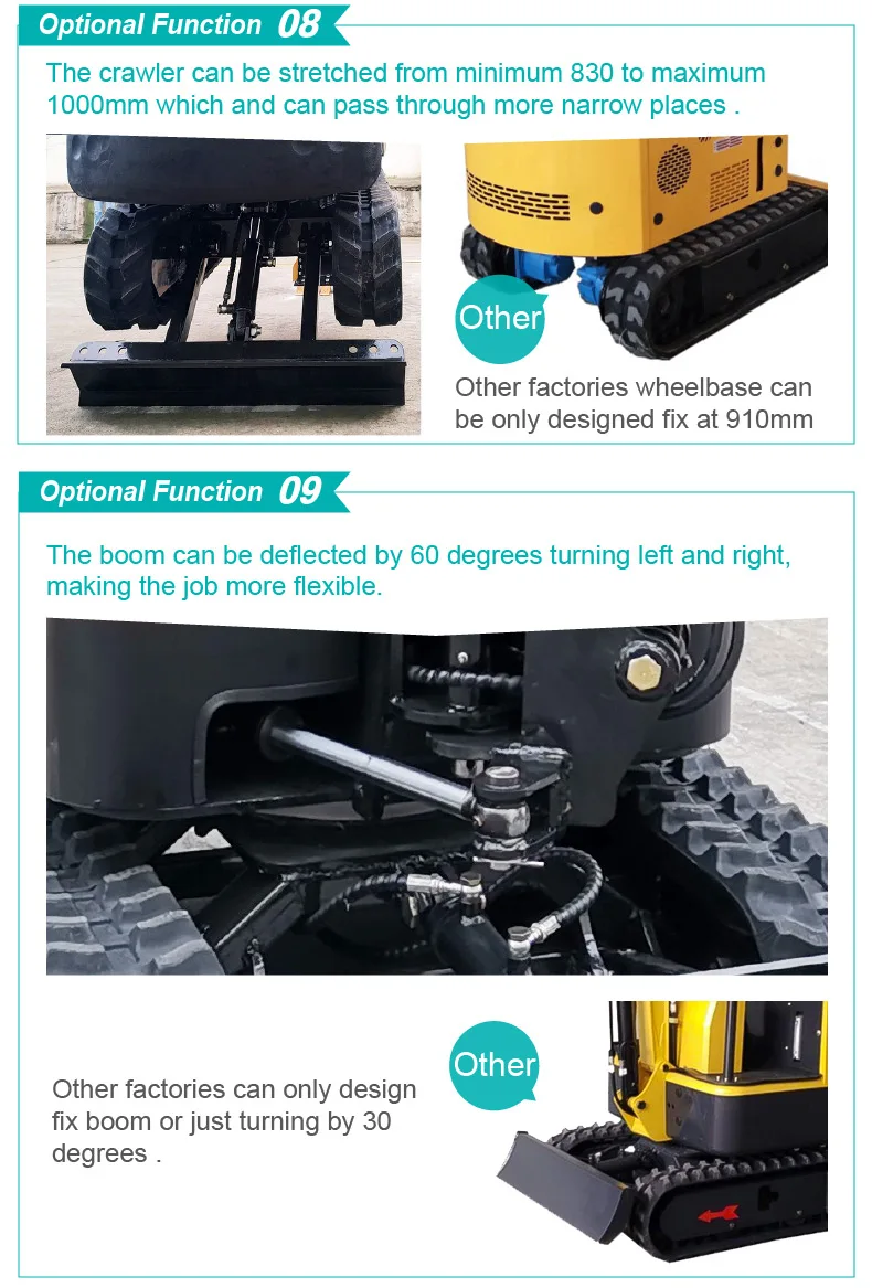 Hightop HT10B Mini Excavator  Crawler Excavator with CE EPA 1 ton Small Hydraulic Excavator
