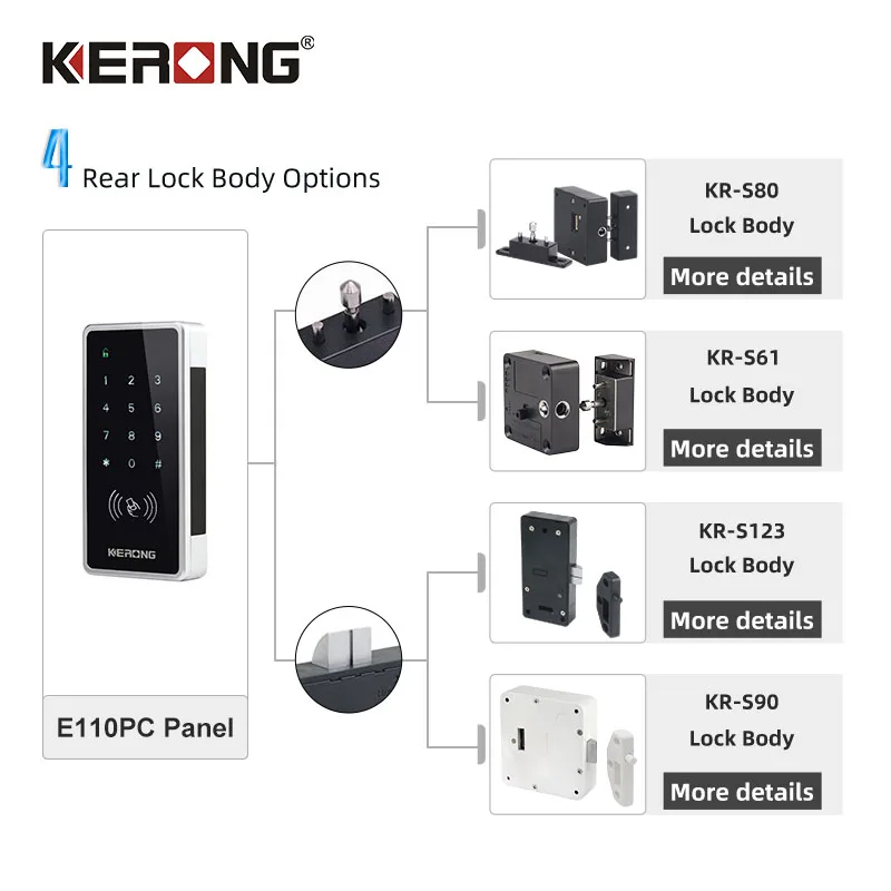 KERONG Electronic Digital cerradura Code Number Combination Key Card Cabinet Lock for Box Drawer